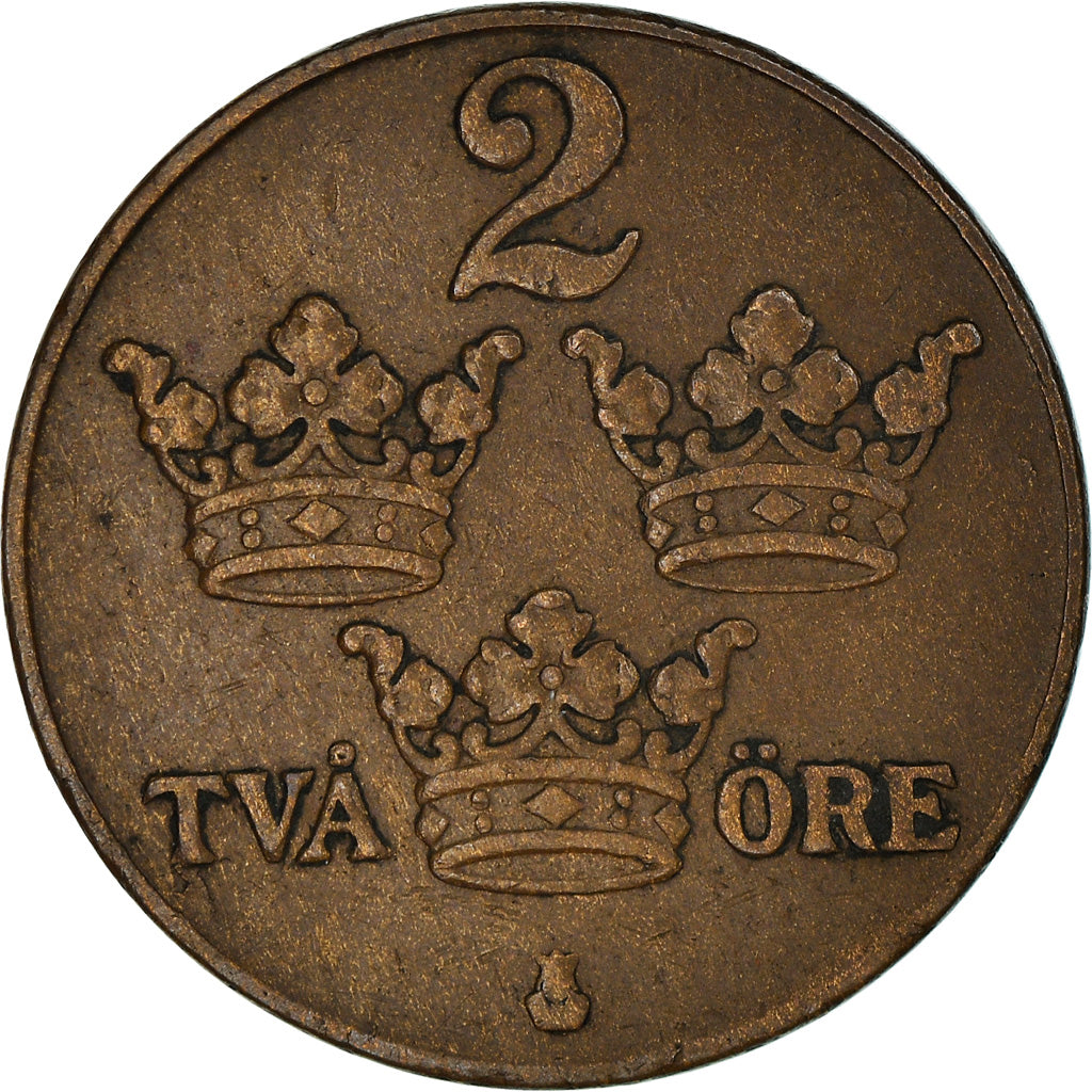 Coin, Sweden, Gustaf V, 2 Öre, 1937, EF(40-45), Bronze, KM:778