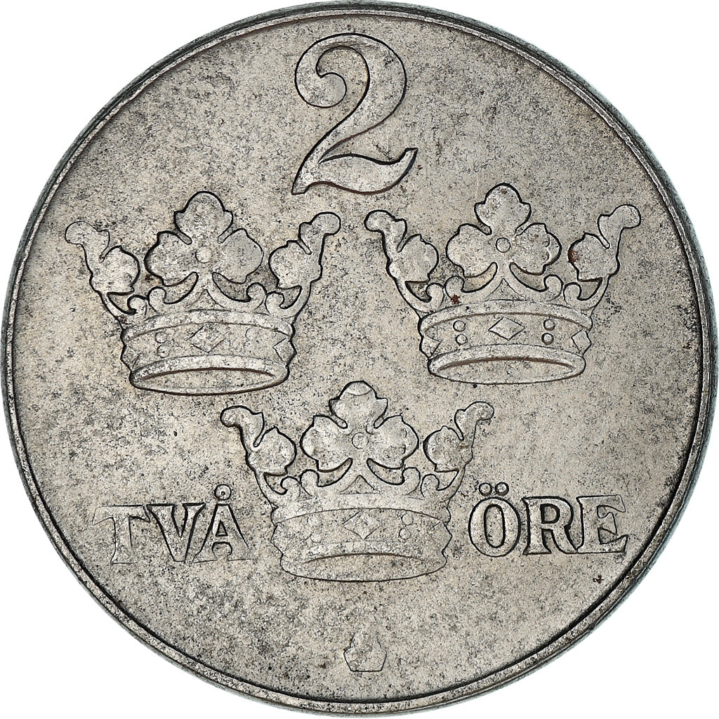 Coin, Sweden, Gustaf V, 2 Öre, 1944, EF(40-45), Iron, KM:811