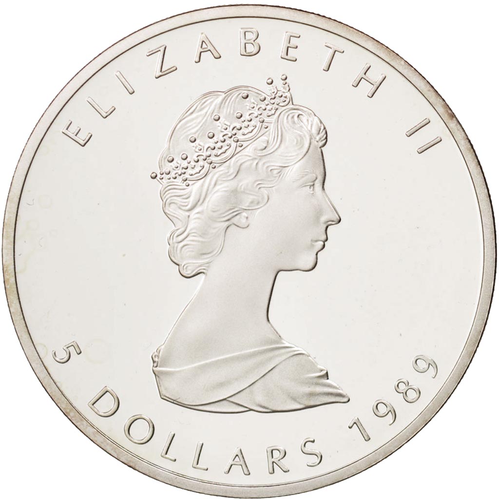 Münze, Kanada, Elizabeth II, 5 Dollars, 1989, Royal Canadian Mint, Ottawa, UNZ