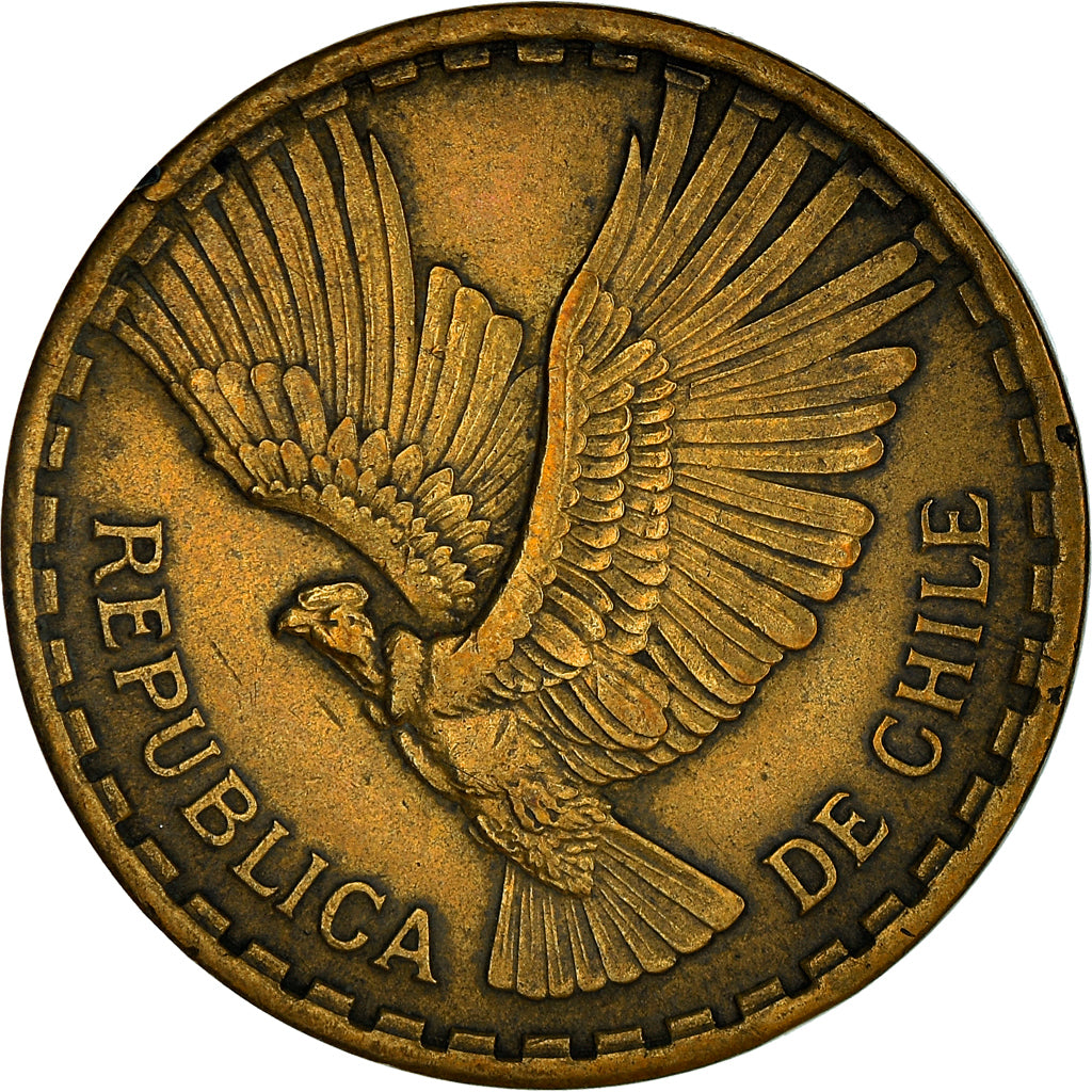 Moeda, Chile, 10 Centesimos, 1964, Santiago, EF(40-45), Alumínio-Bronze, KM:191
