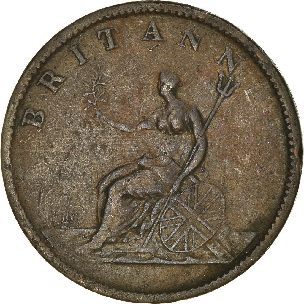 Coin, Great Britain, George III, 1/2 Penny, 1806, EF(40-45), Copper, KM:662