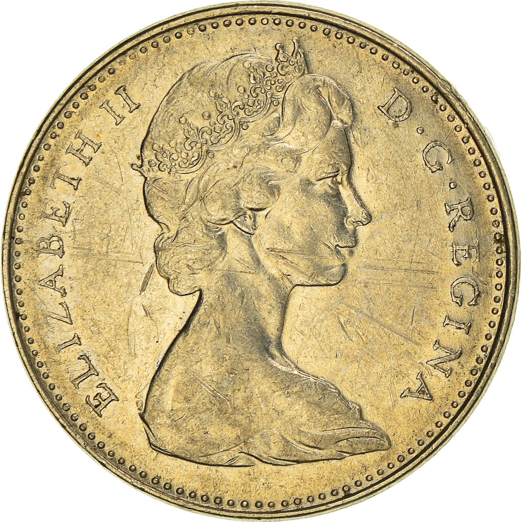 Coin, Canada, Elizabeth II, 5 Cents, 1965, Royal Canadian Mint, Ottawa