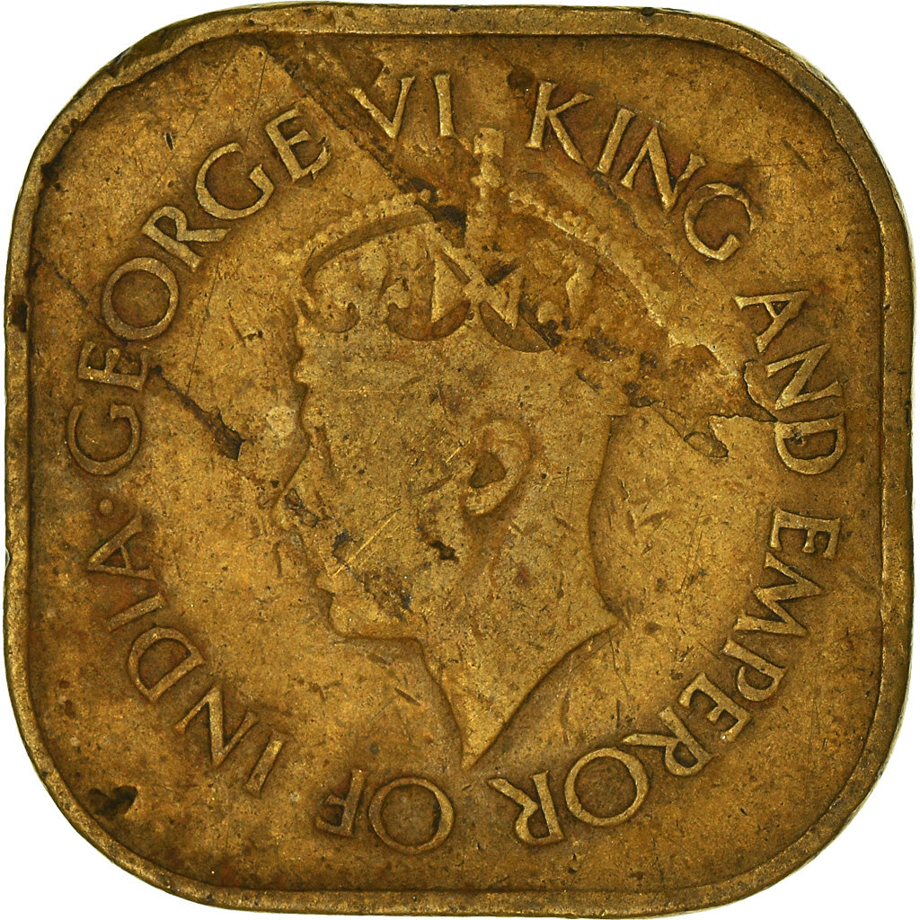 Coin, Ceylon, George VI, 5 Cents, 1945, F(12-15), Nickel-brass, KM:113.2