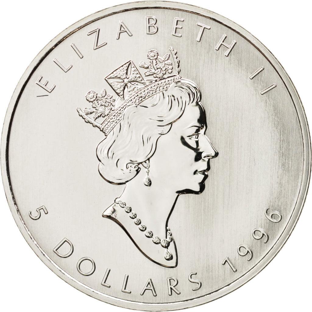 Canada, Elizabeth II, 5 Dollars, 1996, Royal Canadian Mint, Ottawa, SPL, Arge...