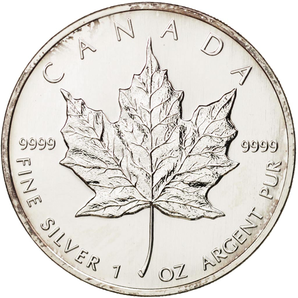 Canada, Elizabeth II, 5 Dollars, 1997, 1 Oz, MS(63), Silver, KM:187