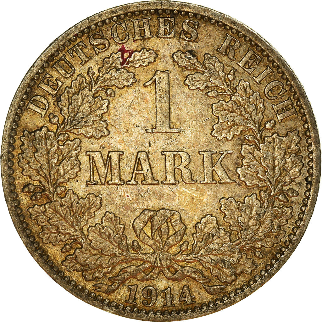 Moneta, GERMANIA - IMPERO, Wilhelm II, Mark, 1914, Berlin, BB+, Argento, KM:14