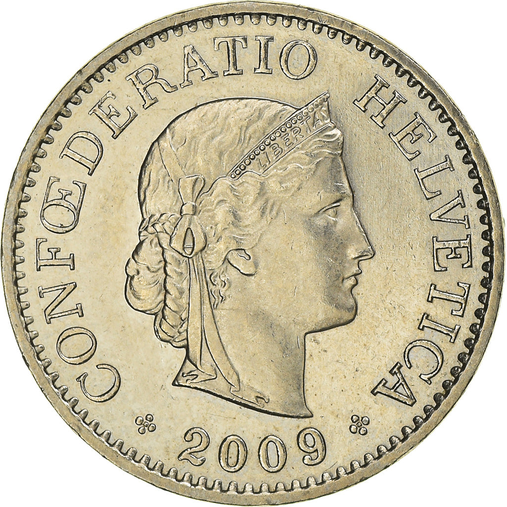 Coin, Switzerland, 10 Rappen, 2009, Bern, EF(40-45), Copper-nickel, KM:27