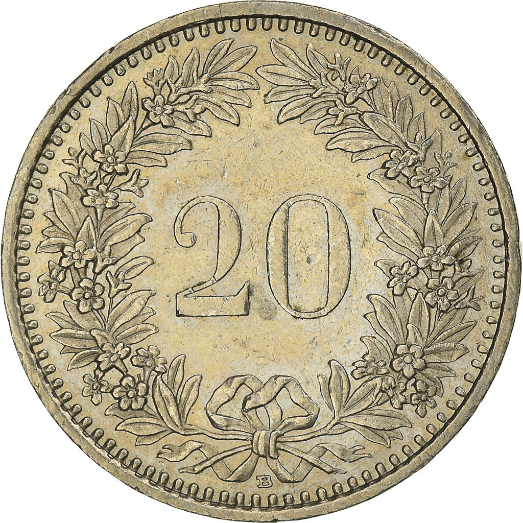 Monnaie, Suisse, 20 Rappen, 1995, Bern, TB+, Cupro-nickel, KM:29a