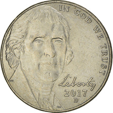 Moneta, Stati Uniti, 5 Cents, 2017, Denver, BB, Rame-nichel, KM:381