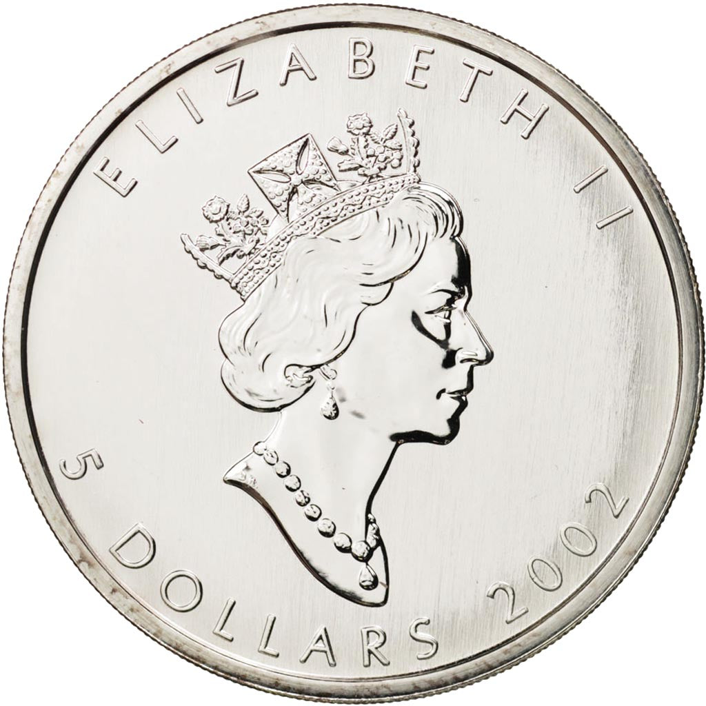 Canada, Elizabeth II, 5 Dollars, 2002, Royal Canadian Mint, SPL, Argento, KM:187