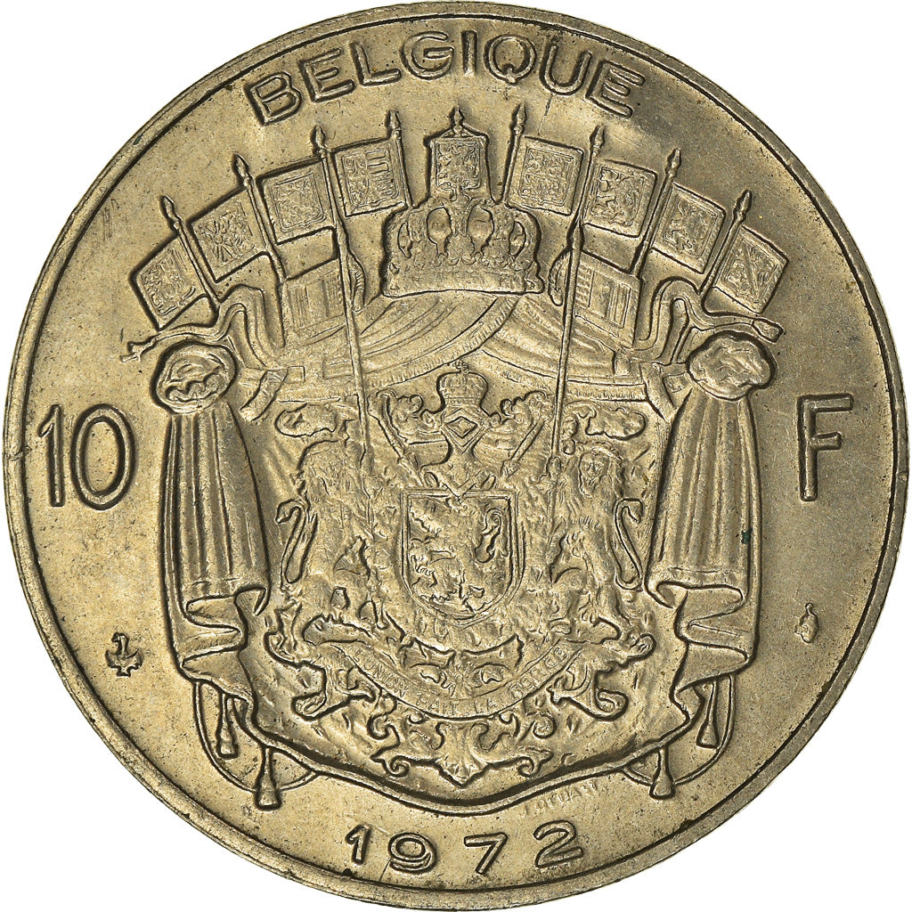 Münze, Belgien, 10 Francs, 10 Frank, 1972, Brussels, S+, Nickel, KM:155.1