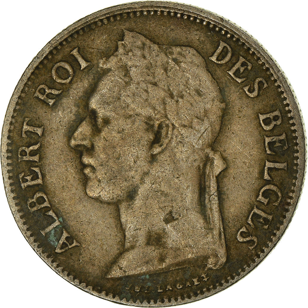Coin, Belgian Congo, 50 Centimes, 1925, VF(20-25), Copper-nickel, KM:22