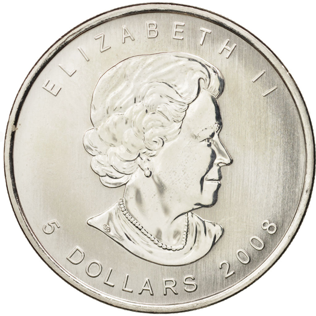 Münze, Kanada, Elizabeth II, 5 Dollars, 2008, Royal Canadian Mint, UNZ, Silber