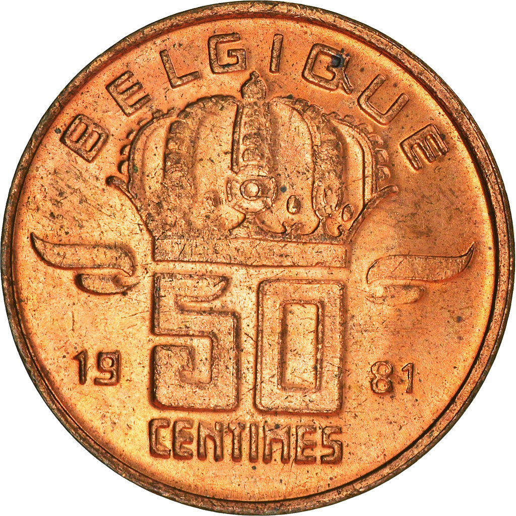 Moneta, Belgio, Baudouin I, 50 Centimes, 1981, SPL-, Bronzo, KM:148.1