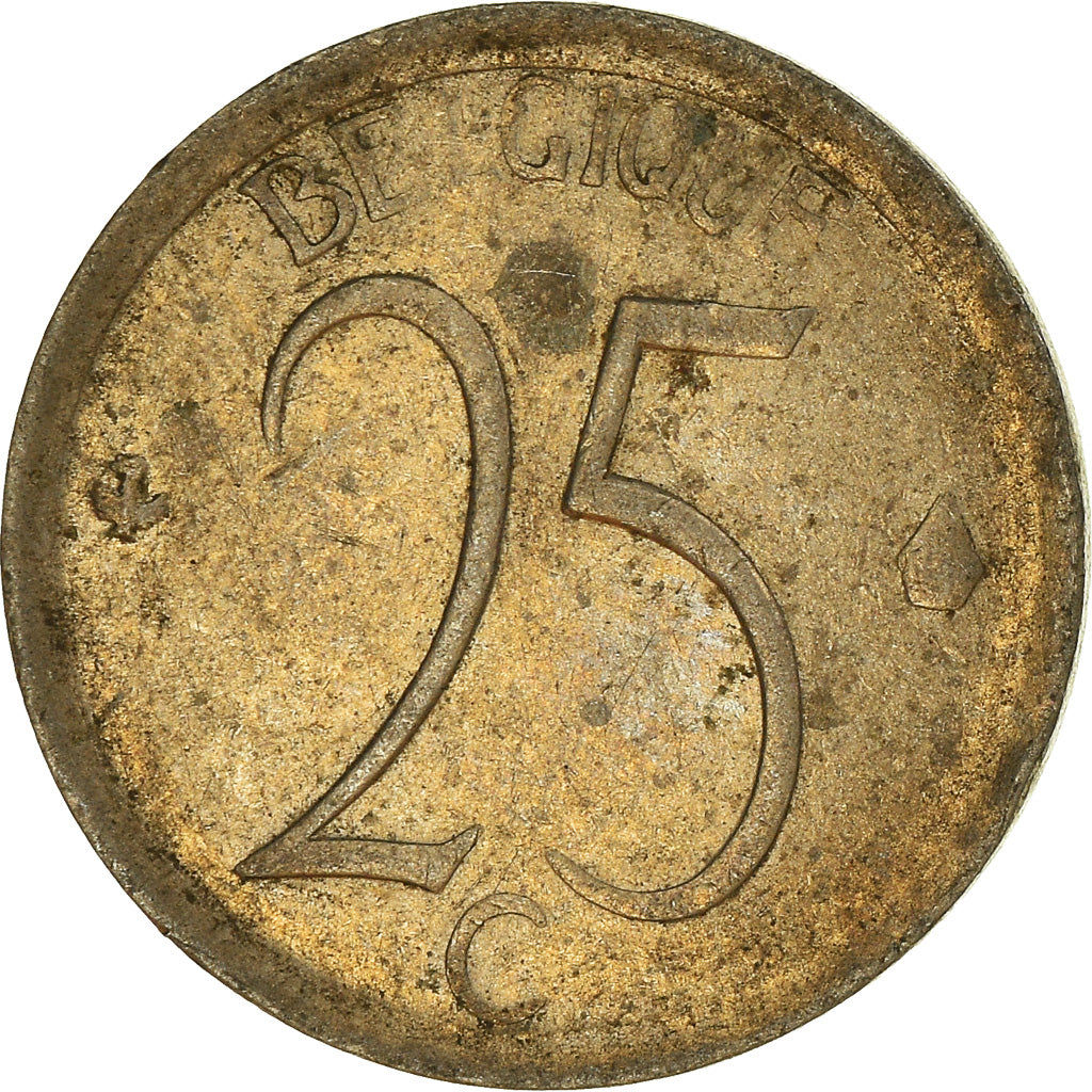 Moneda, Bélgica, 25 Centimes, 1965, Brussels, BC+, Cobre - níquel, KM:153.1
