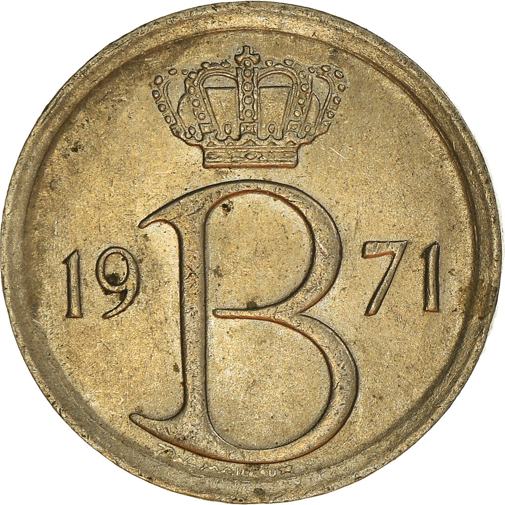 Moeda, Bélgica, 25 Centimes, 1971, Brussels, EF(40-45), Cobre-níquel, KM:153.2