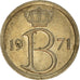 Moneta, Belgia, 25 Centimes, 1971, Brussels, EF(40-45), Miedź-Nikiel, KM:153.2