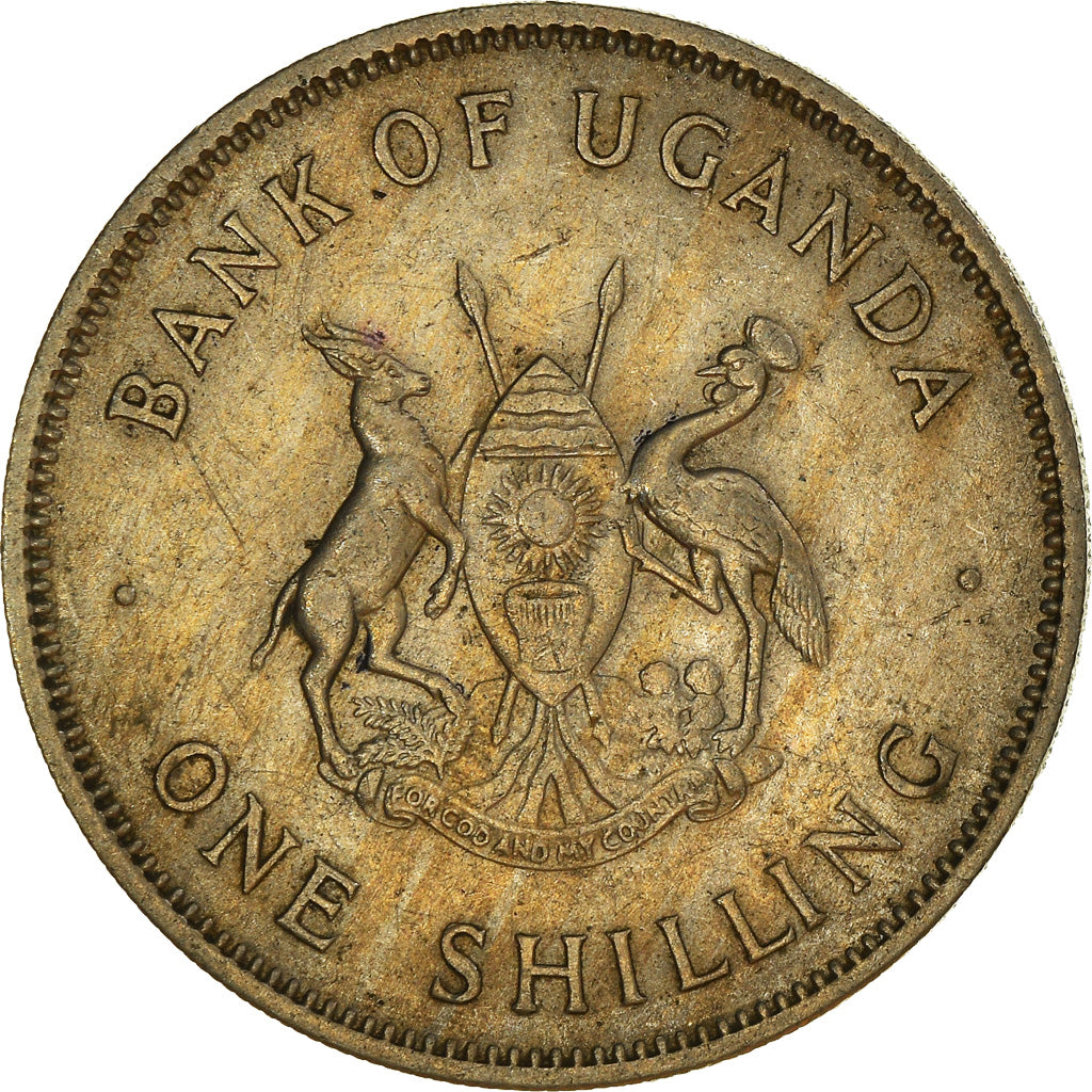 Coin, Uganda, Shilling, 1966, VF(20-25), Copper-nickel, KM:5