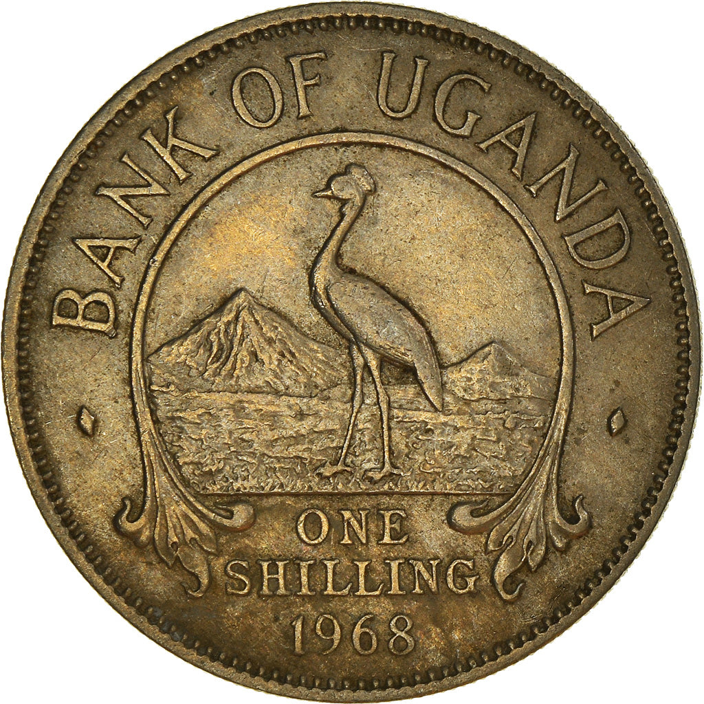 Coin, Uganda, Shilling, 1968, EF(40-45), Copper-nickel, KM:5