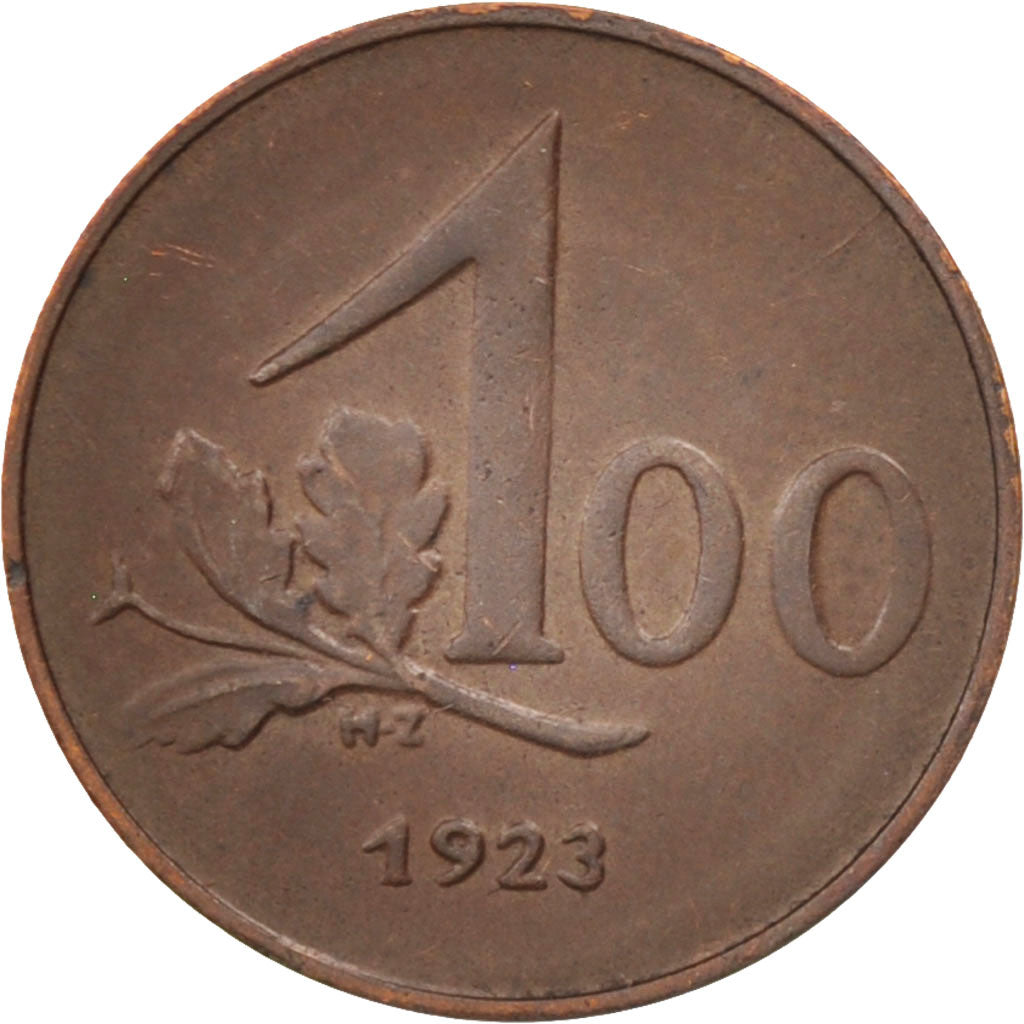 Coin, Austria, 100 Kronen, 1923, AU(55-58), Bronze, KM:2832