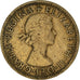 Moneda, Gran Bretaña, Elizabeth II, Florin, Two Shillings, 1954, BC+, Cobre -