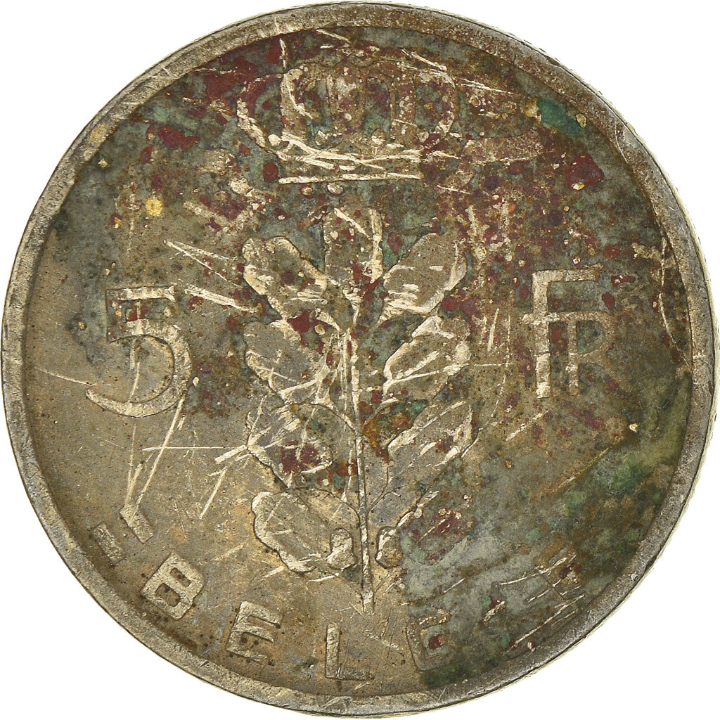 Coin, Belgium, 5 Francs, 5 Frank, 1960, F(12-15), Copper-nickel, KM:135.1