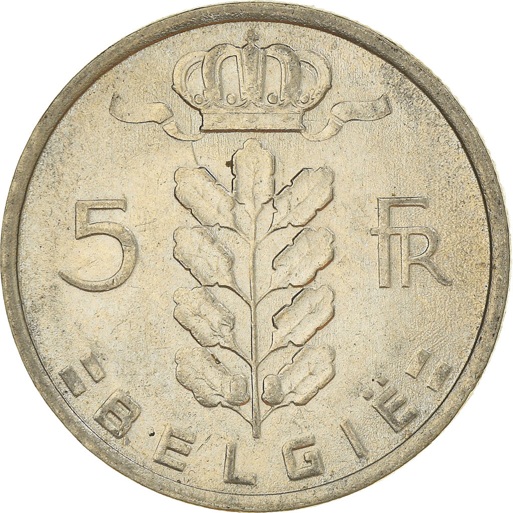 Coin, Belgium, 5 Francs, 5 Frank, 1980, AU(55-58), Copper-nickel, KM:135.1