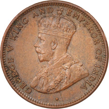 Ceylon, George V, 1/2 Cent, 1917, AU(55-58), Copper, KM:106