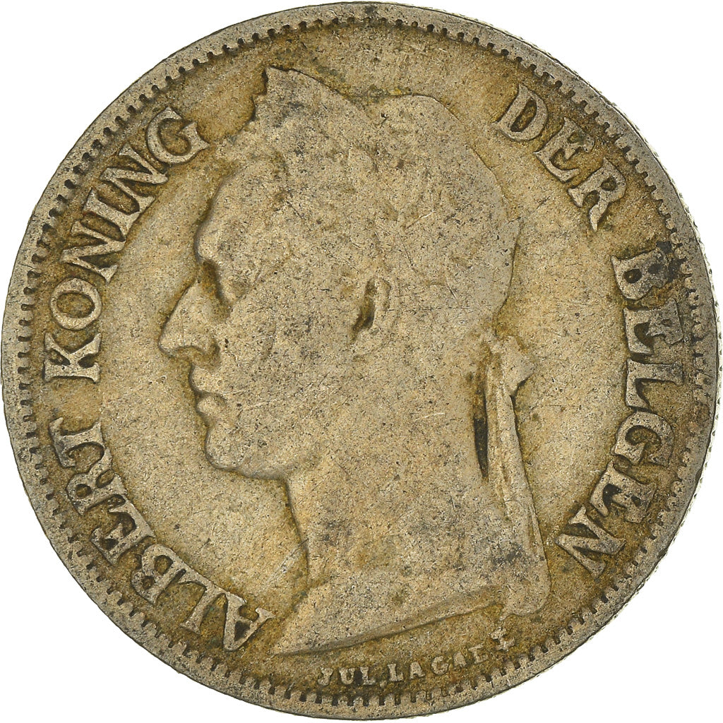 Coin, Belgian Congo, 50 Centimes, 1925, VF(20-25), Copper-nickel, KM:23