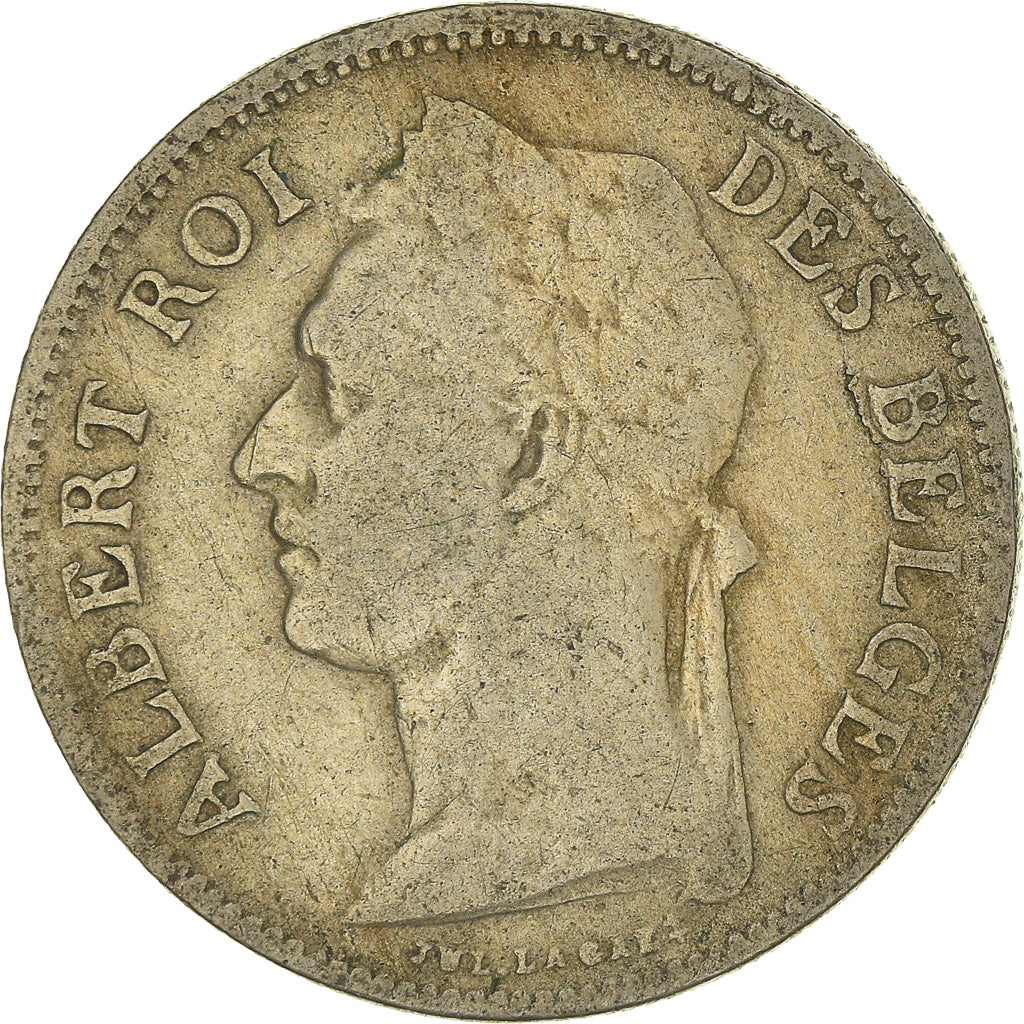 Coin, Belgian Congo, 50 Centimes, 1929, 9/7, VF(30-35), Copper-nickel, KM:22