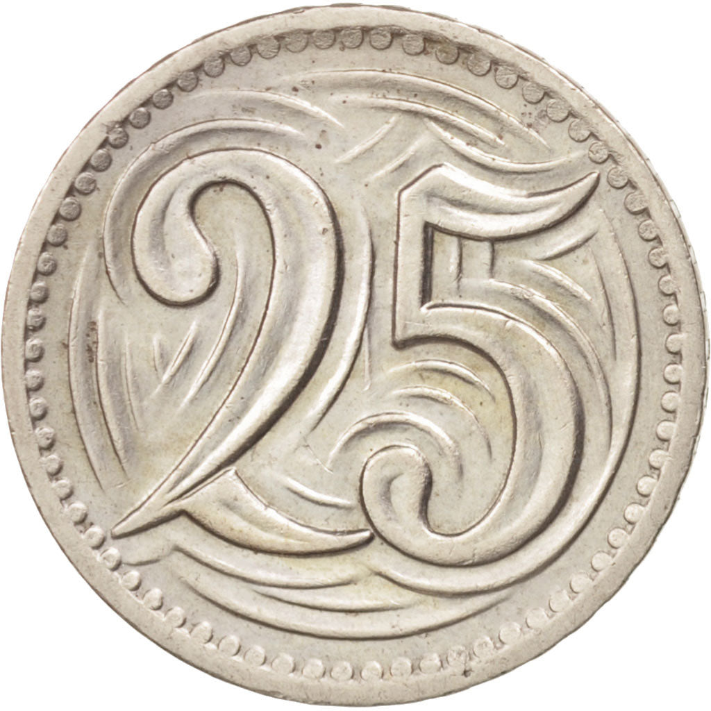 Tschechoslowakei, 25 Haleru, 1933, MS(63), Copper-nickel, KM:16