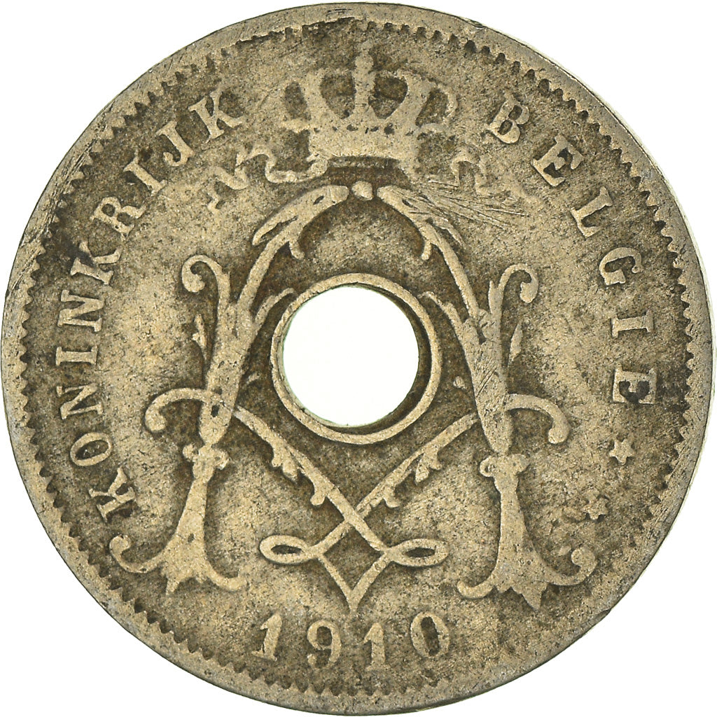 Moeda, Bélgica, 5 Centimes, 1910, VF(20-25), Cobre-níquel, KM:67