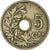 Moneta, Belgio, 5 Centimes, 1910, MB, Rame-nichel, KM:67