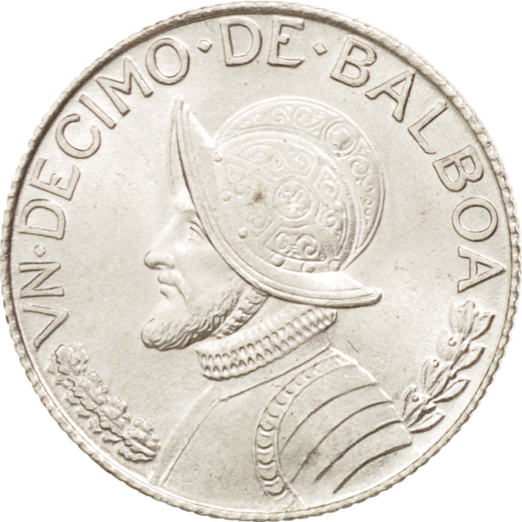 Münze, Panama, 1/10 Balboa, 1962, UNZ, Silber, KM:10.2