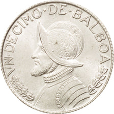Münze, Panama, 1/10 Balboa, 1962, UNZ, Silber, KM:10.2