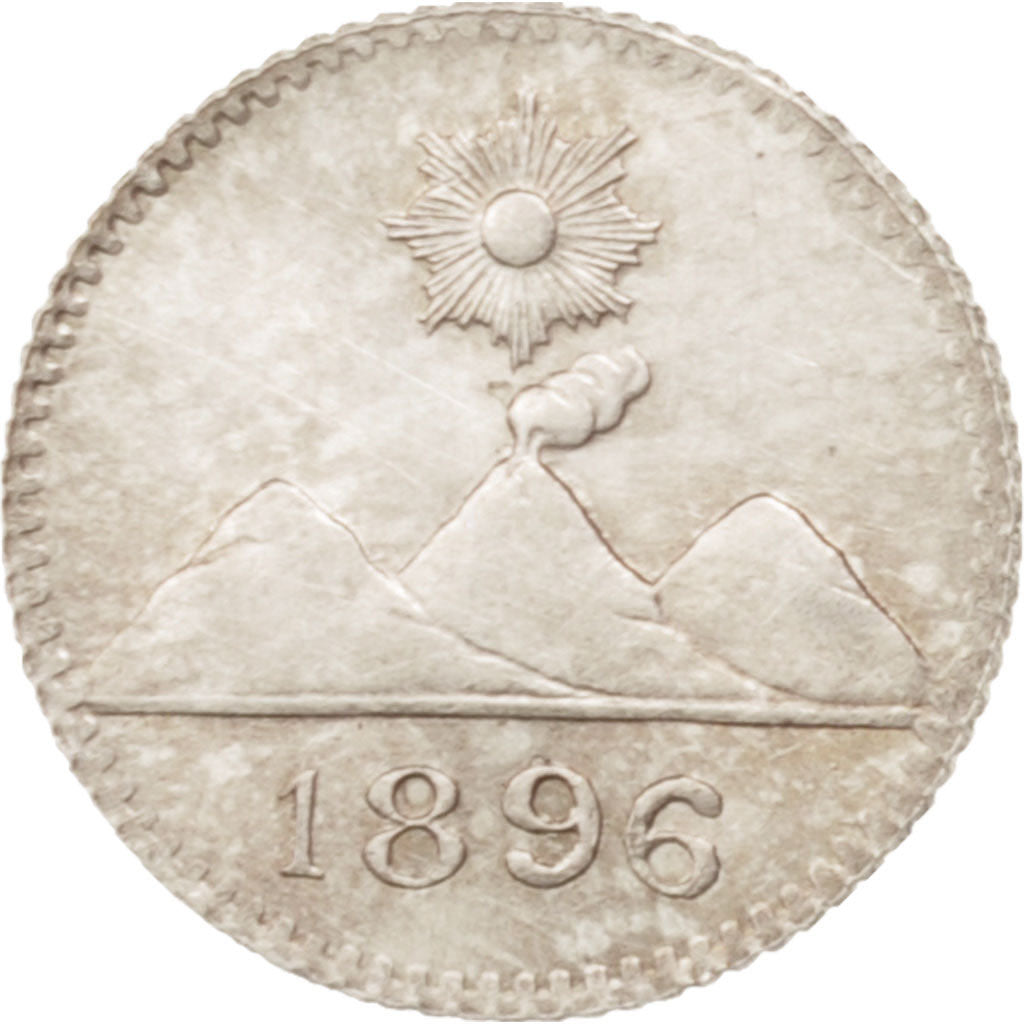 Guatemala, 1/4 Réal, 1896, MS(63), Silver, KM:162
