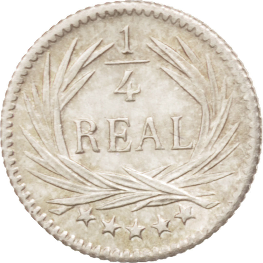 Guatemala, 1/4 Réal, 1896, MS(63), Silver, KM:162