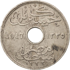 Egypt, Hussein Kamil, 10 Milliemes, 1917, EF(40-45), Copper-nickel, KM:316
