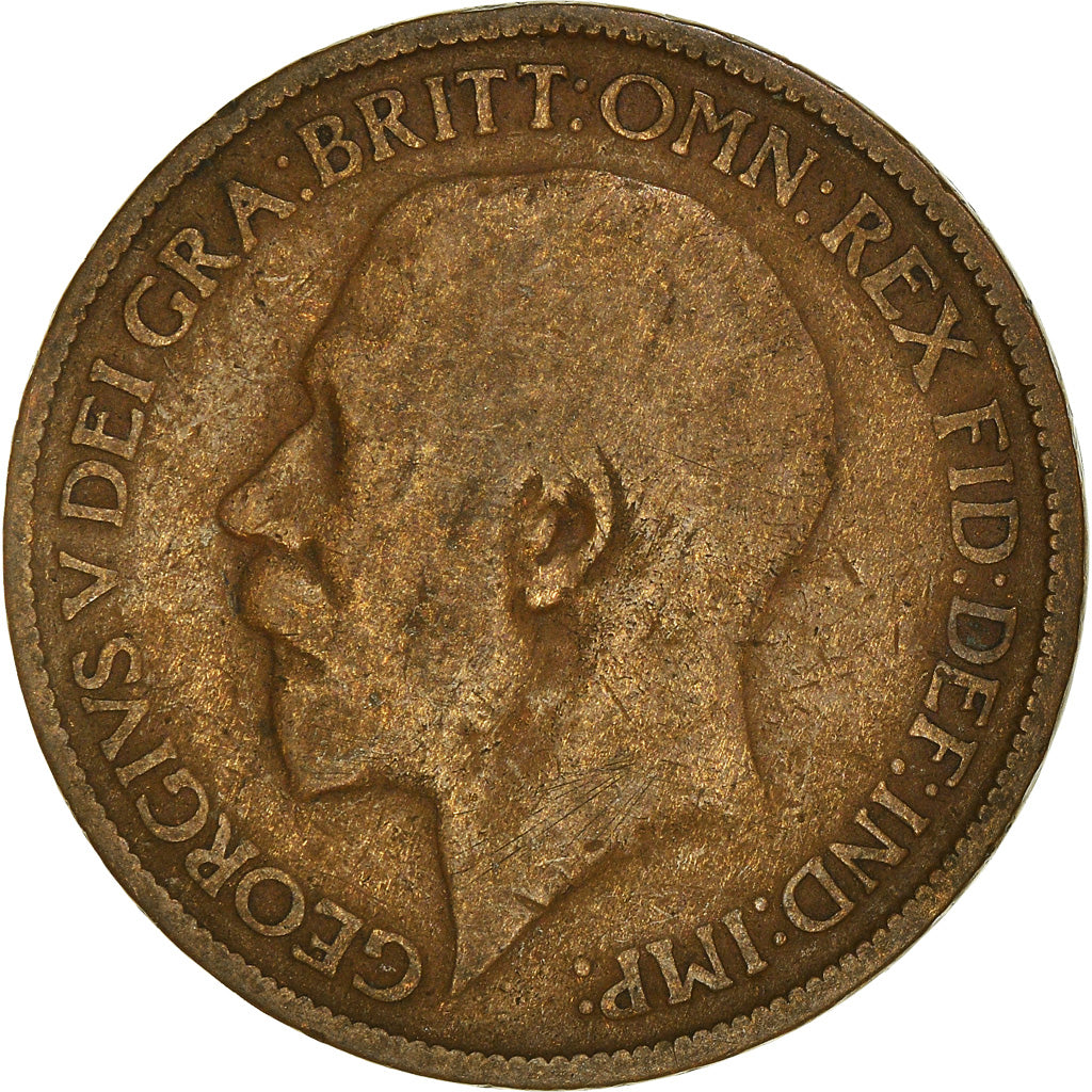 Moneda, Gran Bretaña, George V, Penny, 1920, BC, Bronce, KM:810