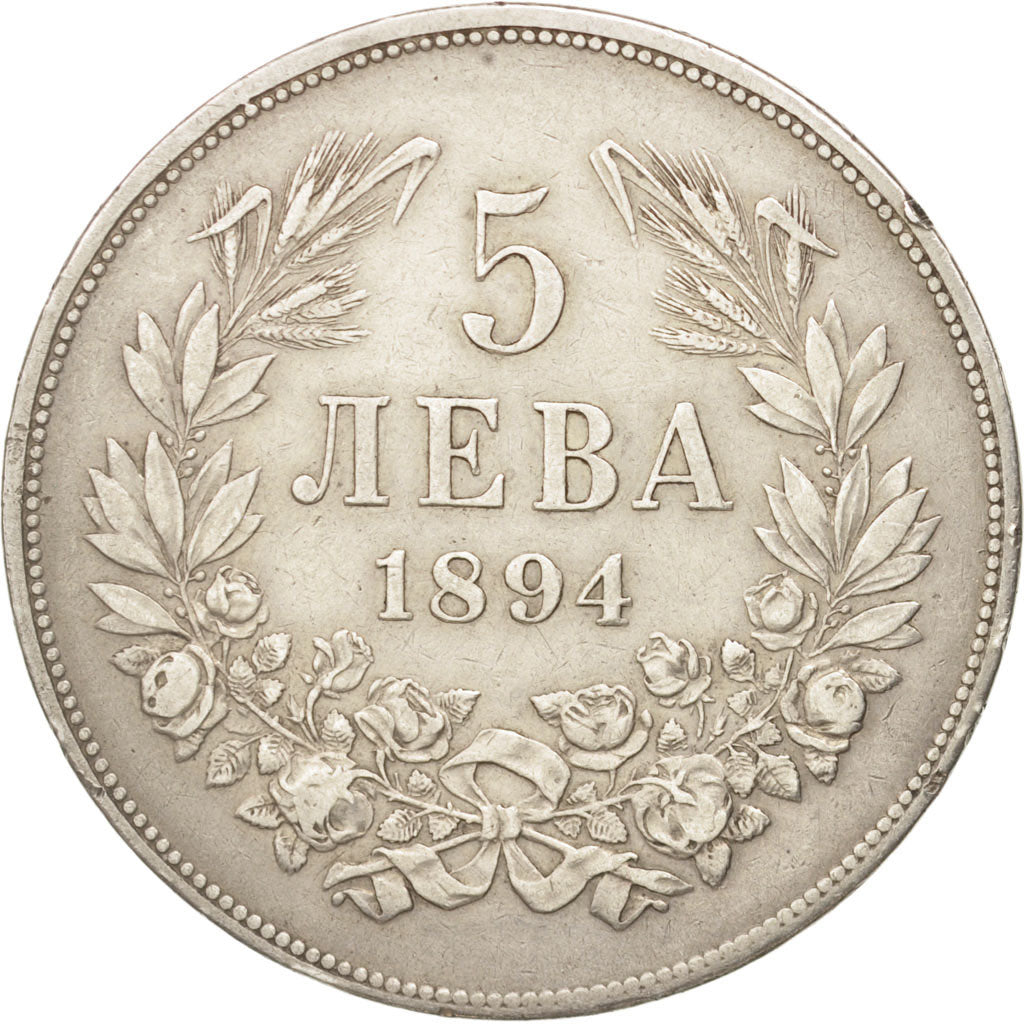 Bulgaria, Ferdinand I, 5 Leva, 1894, Kormoczbanya, Hungary, BB, Argento, KM:18