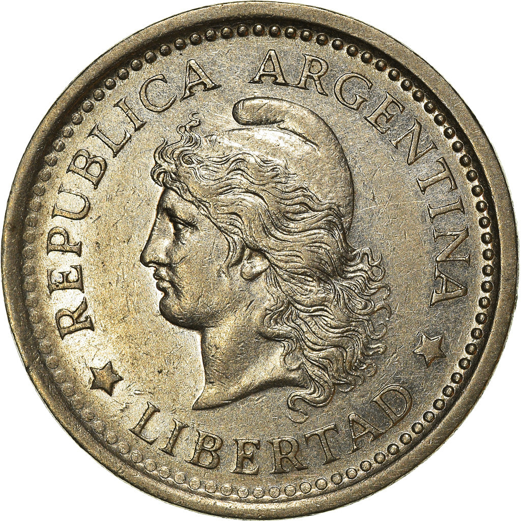 Moeda, Argentina, Peso, 1960, EF(40-45), Aço Revestido a Níquel, KM:57