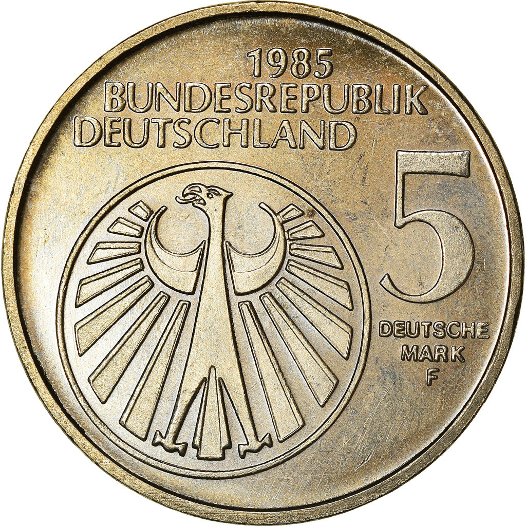 Coin, GERMANY - FEDERAL REPUBLIC, 5 Mark, 1985, Stuttgart, Germany, MS(63)