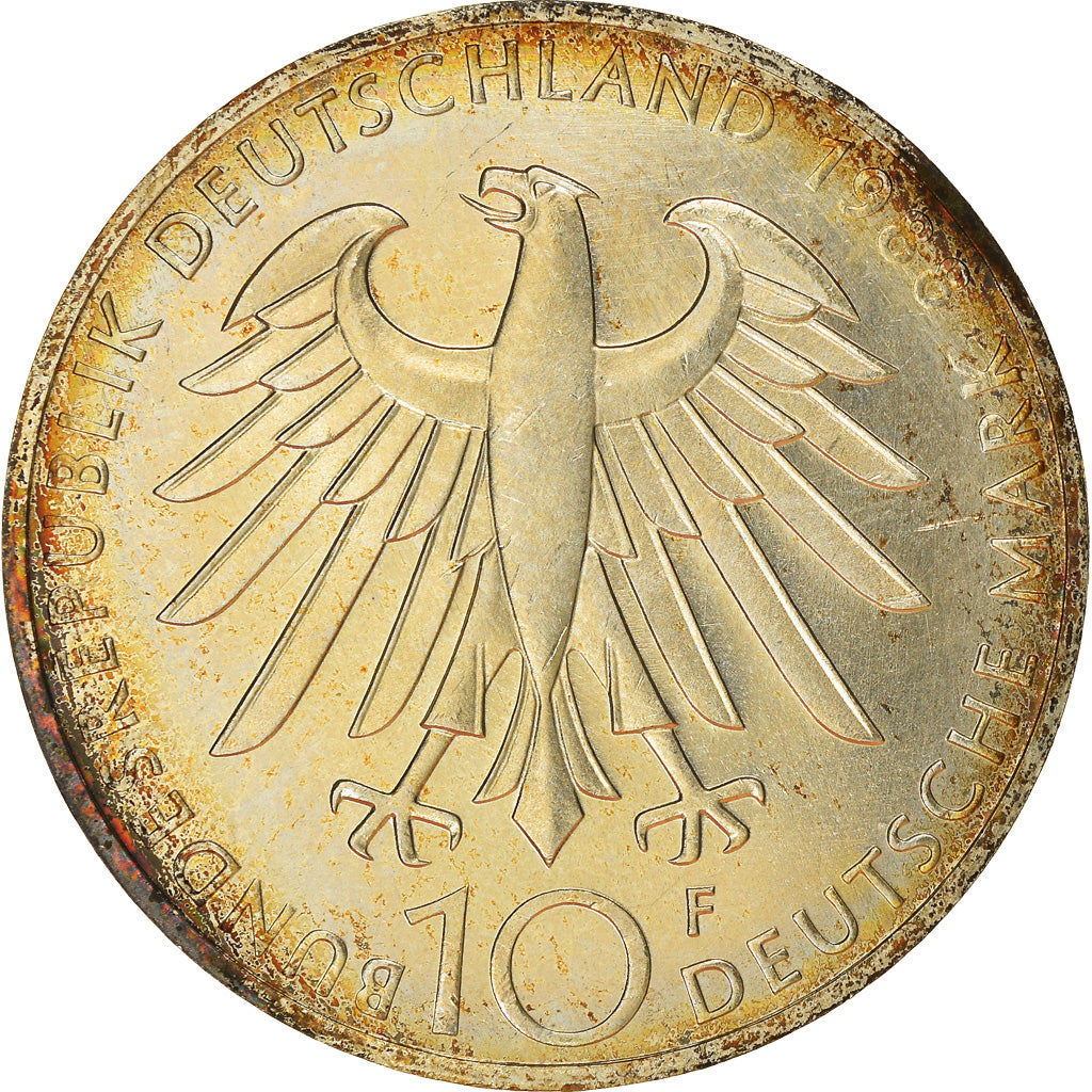 Coin, GERMANY - FEDERAL REPUBLIC, 10 Mark, 1988, Stuttgart, Germany, MS(63)