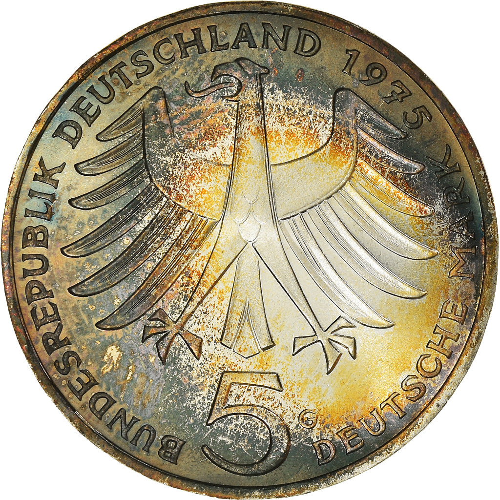 Monnaie, République fédérale allemande, 5 Mark, 1975, Karlsruhe, Germany