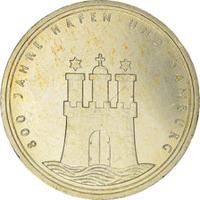 Munten, Federale Duitse Republiek, 10 Mark, 1989, Hamburg, Germany, PR, Zilver