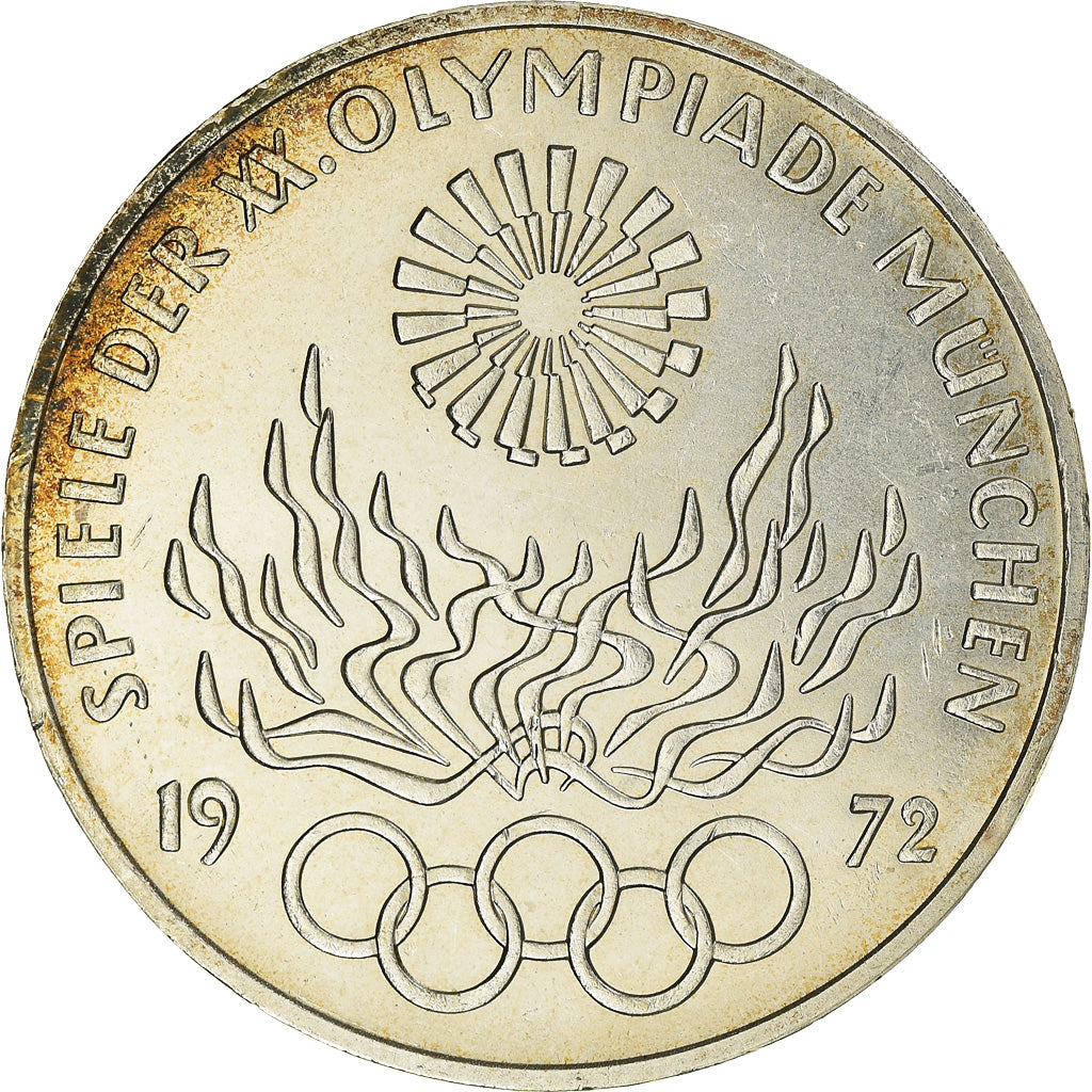 Münze, Bundesrepublik Deutschland, 10 Mark, 1972, Hambourg, VZ, Silber, KM:135