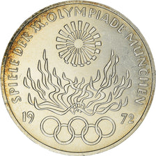 Coin, GERMANY - FEDERAL REPUBLIC, 10 Mark, 1972, Hambourg, AU(55-58), Silver