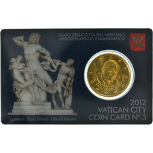 VATICAN CITY, 50 Euro Cent, 2012, Rome, Coin card, MS(65-70), Brass
