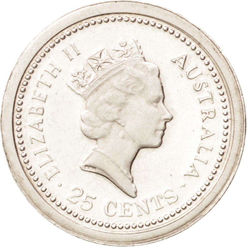 Australien, Elizabeth II, 25 Cents, 1988, MS(63), Silver, KM:113