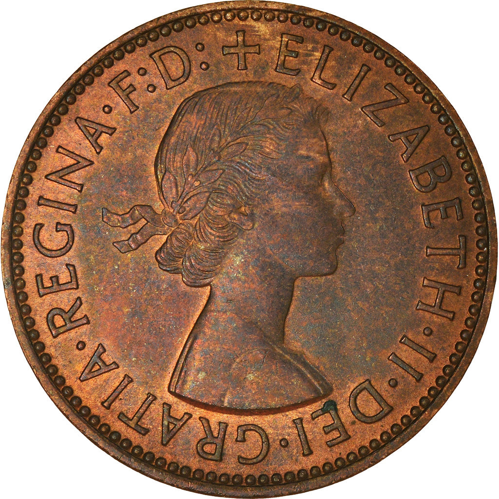Monnaie, Grande-Bretagne, Elizabeth II, 1/2 Penny, 1957, SUP, Bronze, KM:896